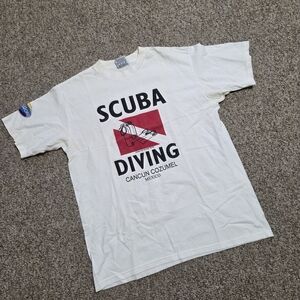 Vintage‎ Scuba Diving Cancun Mexico 1999 Graphic Tshirt Large